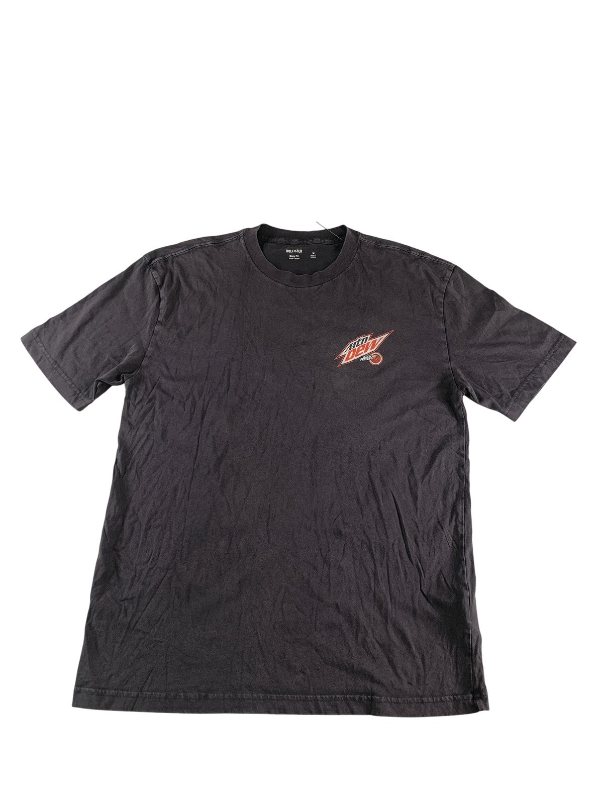 Hollister Mountain Dew Code Red Shirt Mens Medium Black Graphic Tee Boxy Fit on