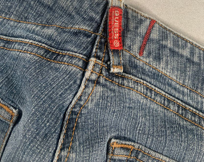 Guess Jeans Starlet Slim Bootcut Women 30x26 Blue Stretch Denim Mid Rise USA 138