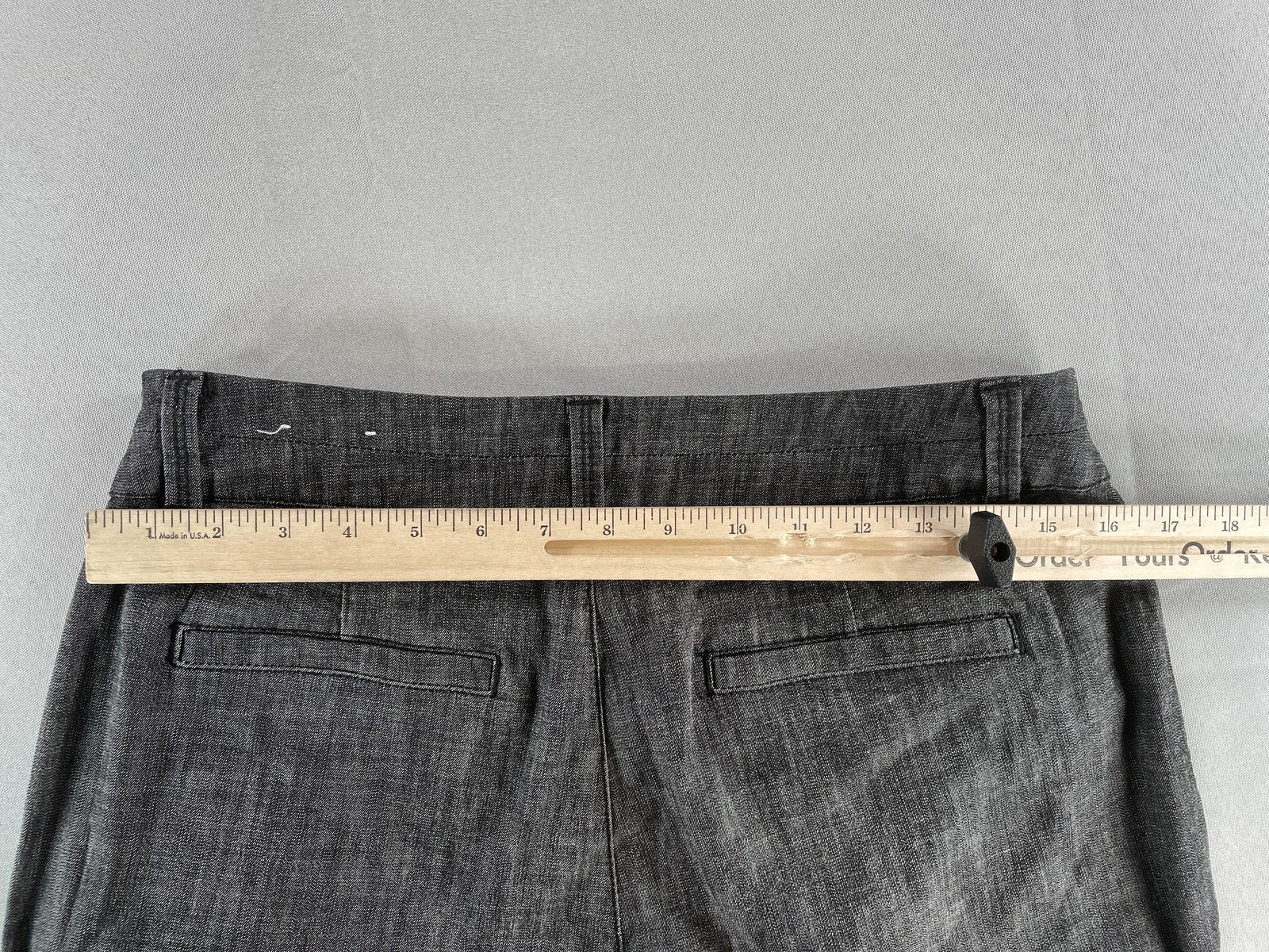 Coldwater Creek Pants Womens Petite 10 Gray Trouser Fit Wide Leg Linen Blend