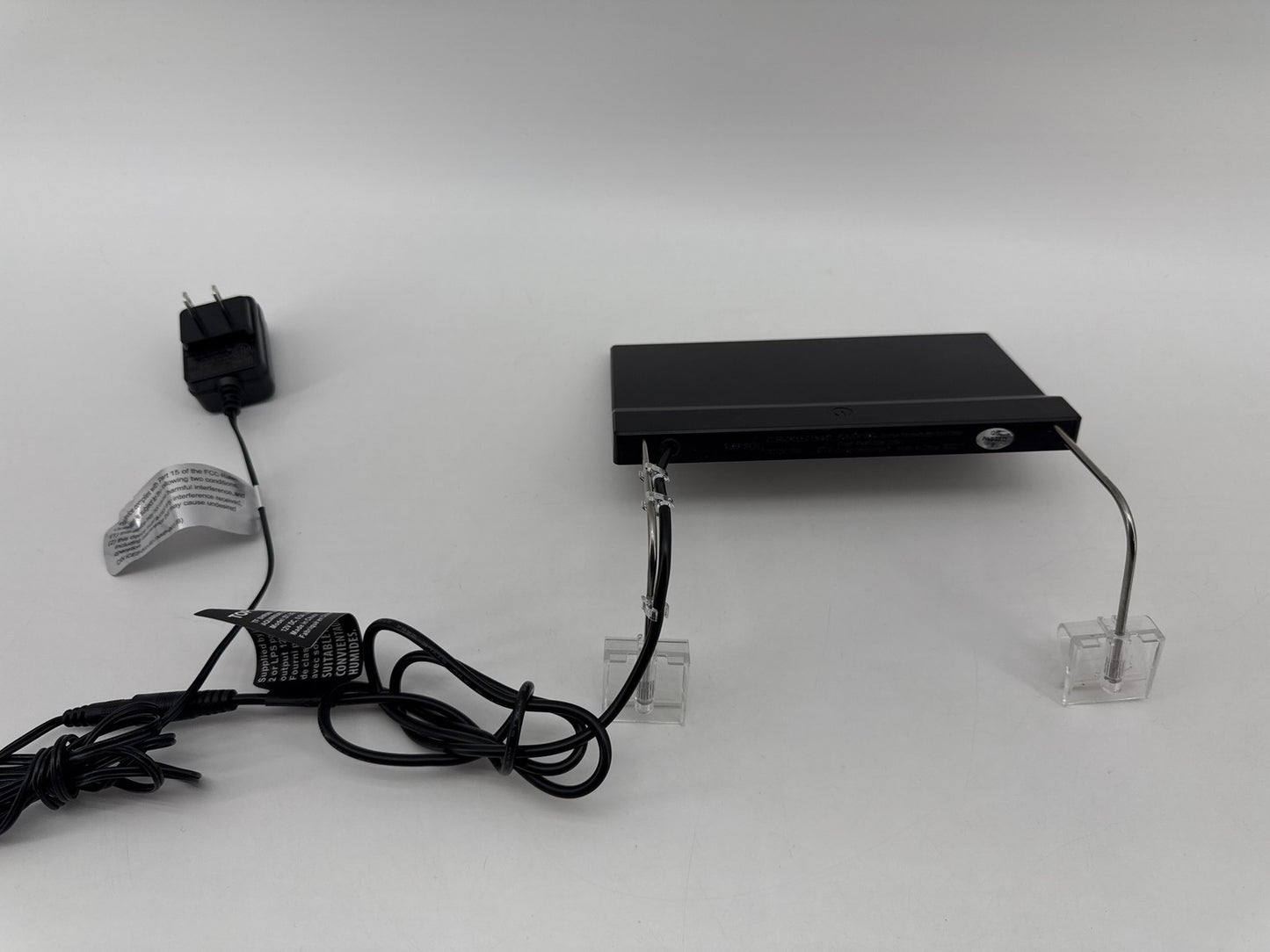 Top Fin Clip On LED Light Black DC Power IPX4 Indoor Aquarium Universal Switch