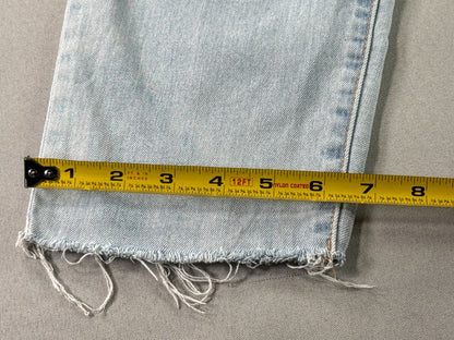 RSQ Vintage Mom Jeans Womens 29 Light Wash Distressed Raw Hem Denim Pants