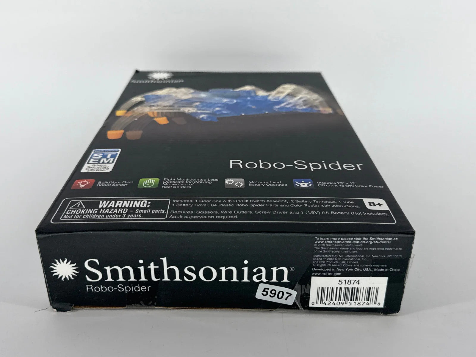 Smithsonian Robo-Spider STEM Kit | Motorized Build & Learn Robotics Toy | NEW