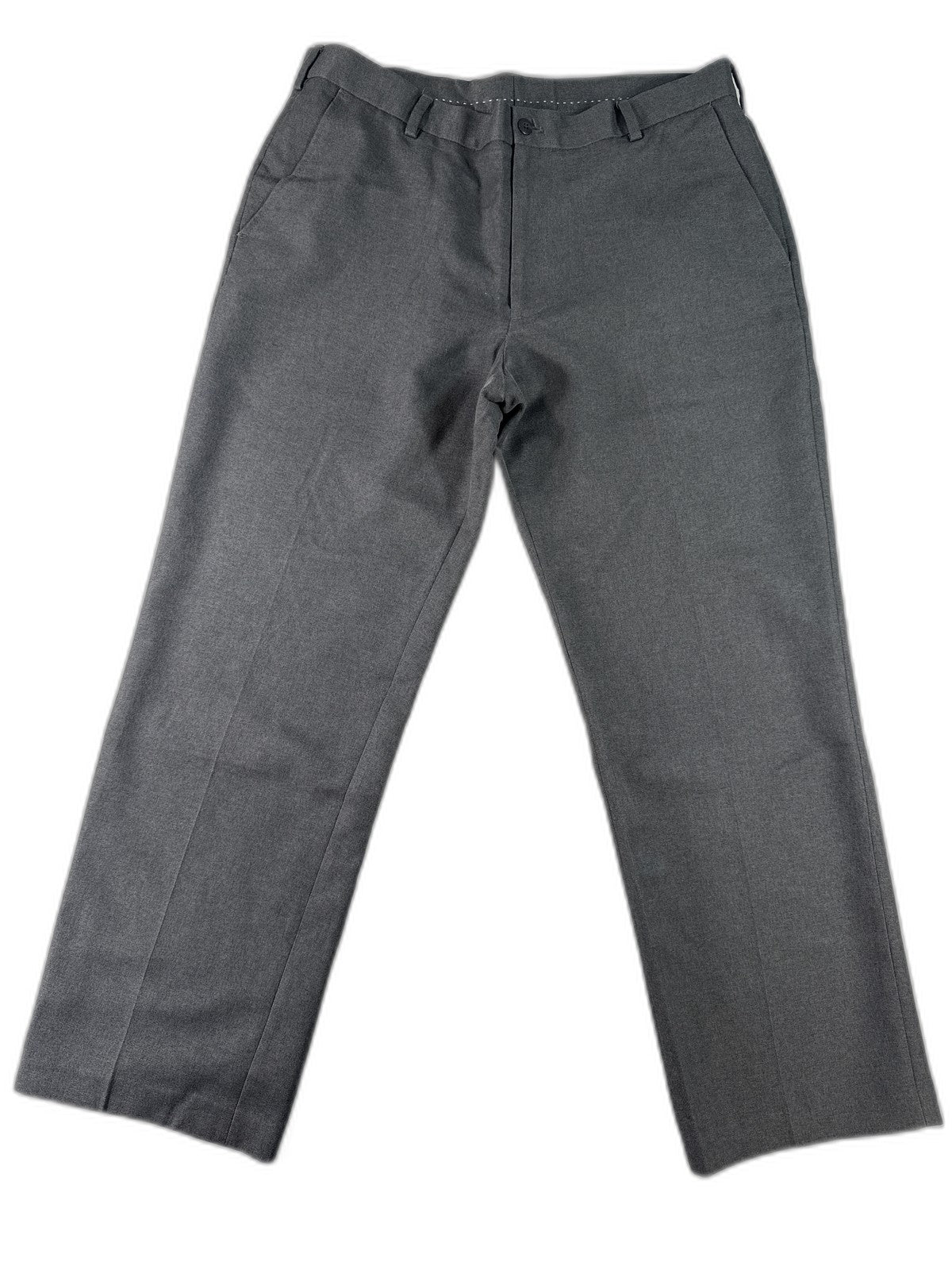 Van Heusen Studio Charcoal Pants 36 36/29 Gray 100% Polyester Classic Fit Slim