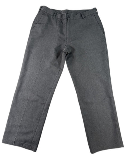 Van Heusen Studio Charcoal Pants 36 36/29 Gray 100% Polyester Classic Fit Slim