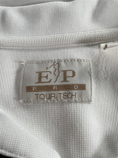 EP Pro Tour Tech Polo Shirt Womens XL White Pink Black Golf Tennis Top Polyester
