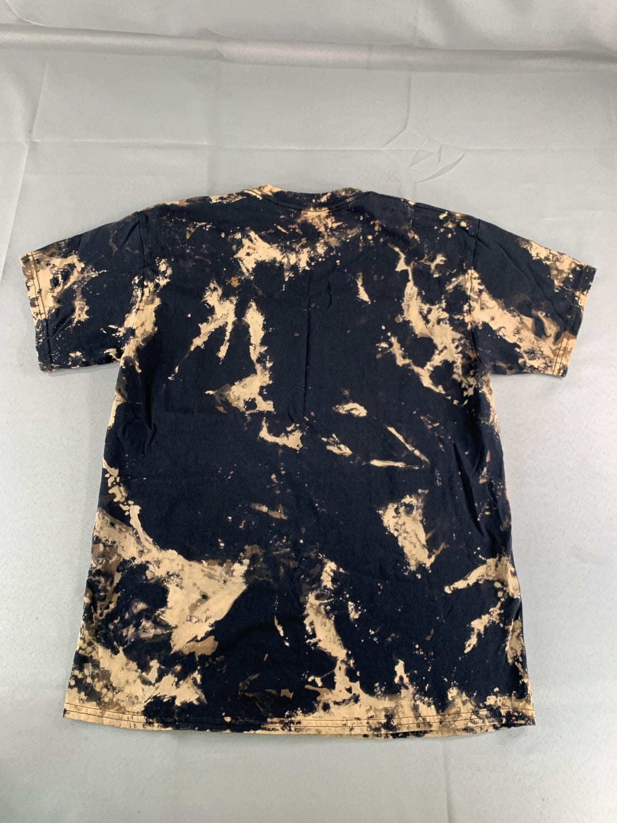 Throwers Skateboarding Shirt Mens Large Black Bleach Tie Dye Graphic Tee Unique