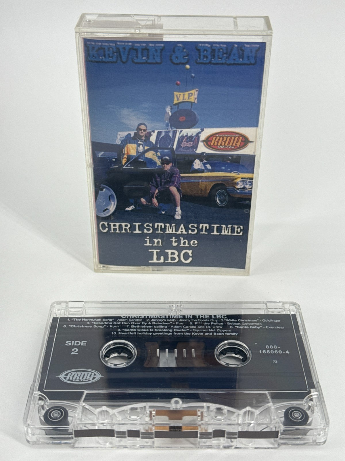 Kevin & Bean Christmastime LBC KROQ 90s Cassette Tape Rare Clear Shell Alt Xmas
