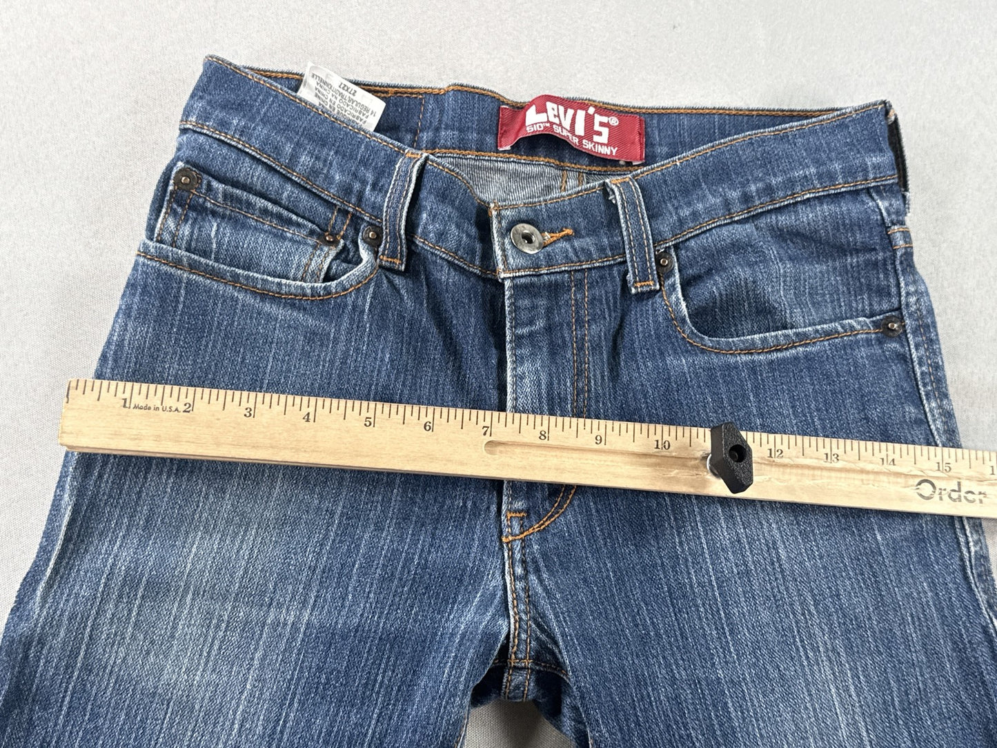 Levi's Skinny Jeans 27X27 Blue Distressed Faded Stretch Denim Mid Rise