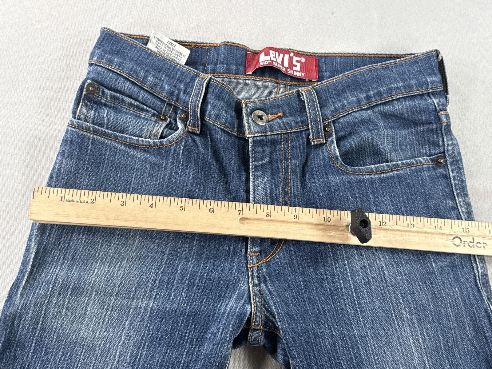 Levi's Skinny Jeans 27X27 Blue Distressed Faded Stretch Denim Mid Rise
