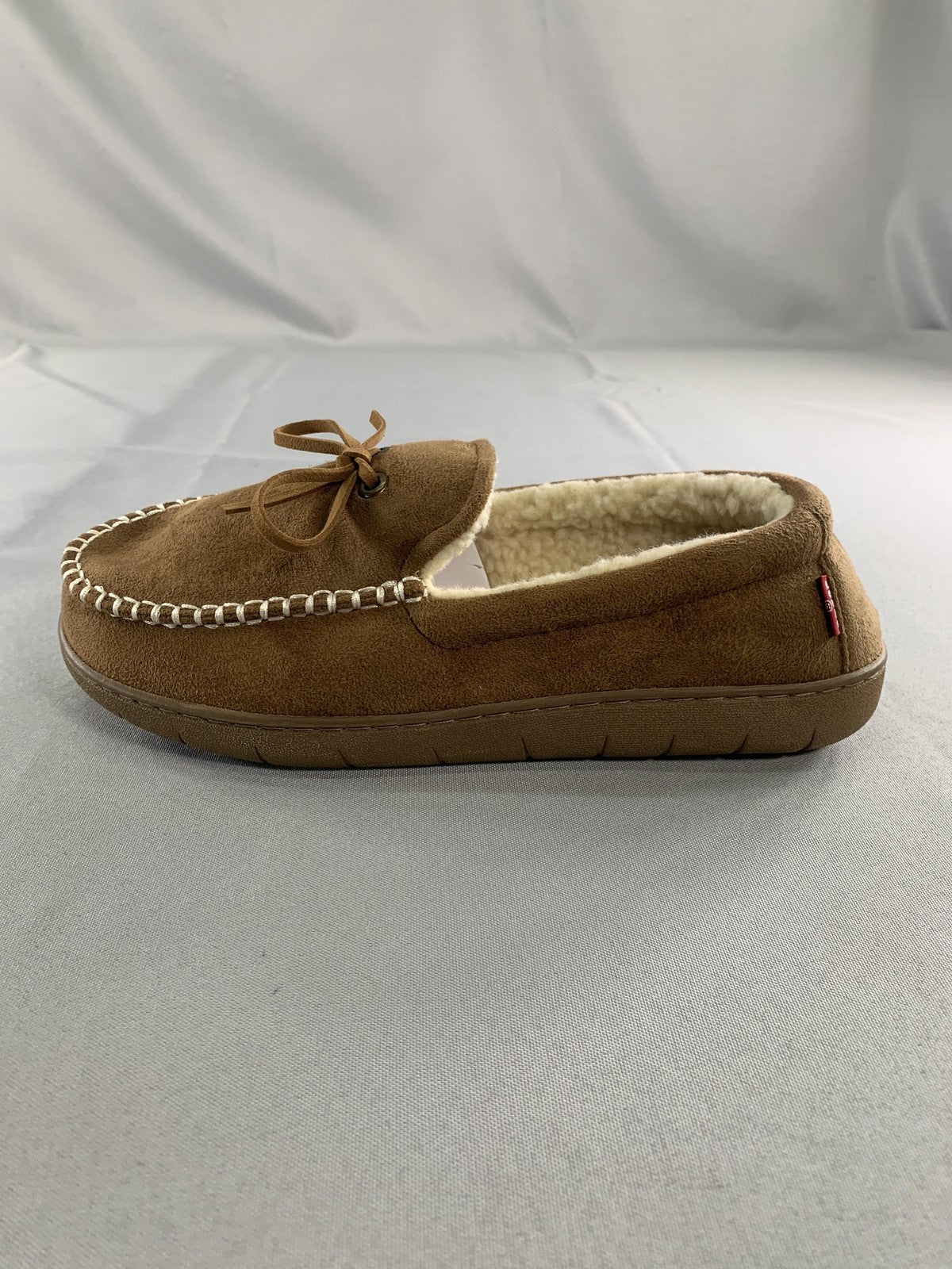 Levis Comfort Lite Moccasin Slippers Mens Size 8 5 Brown Memory Foam Shoes red