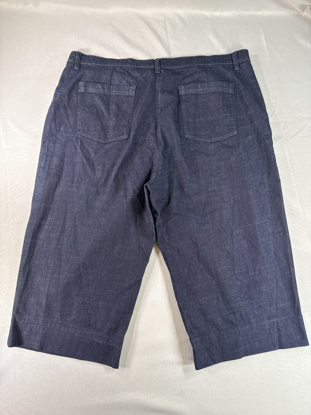 EILEEN FISHER Denim Shorts USA 3X CAN Dark Blue Regular Fit Pocketed Zipper Jean