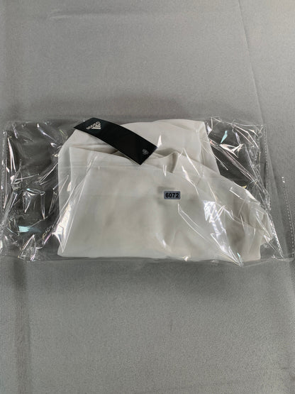 Adidas Youth Baseball Jersey White Button Up Short Sleeve Shirt Size M 11-12Y NW