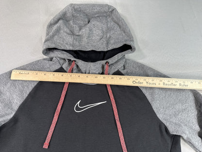 Nike Sportswear Club Fleece Pullover L Hoodie Gray Graphic Long Sleeve