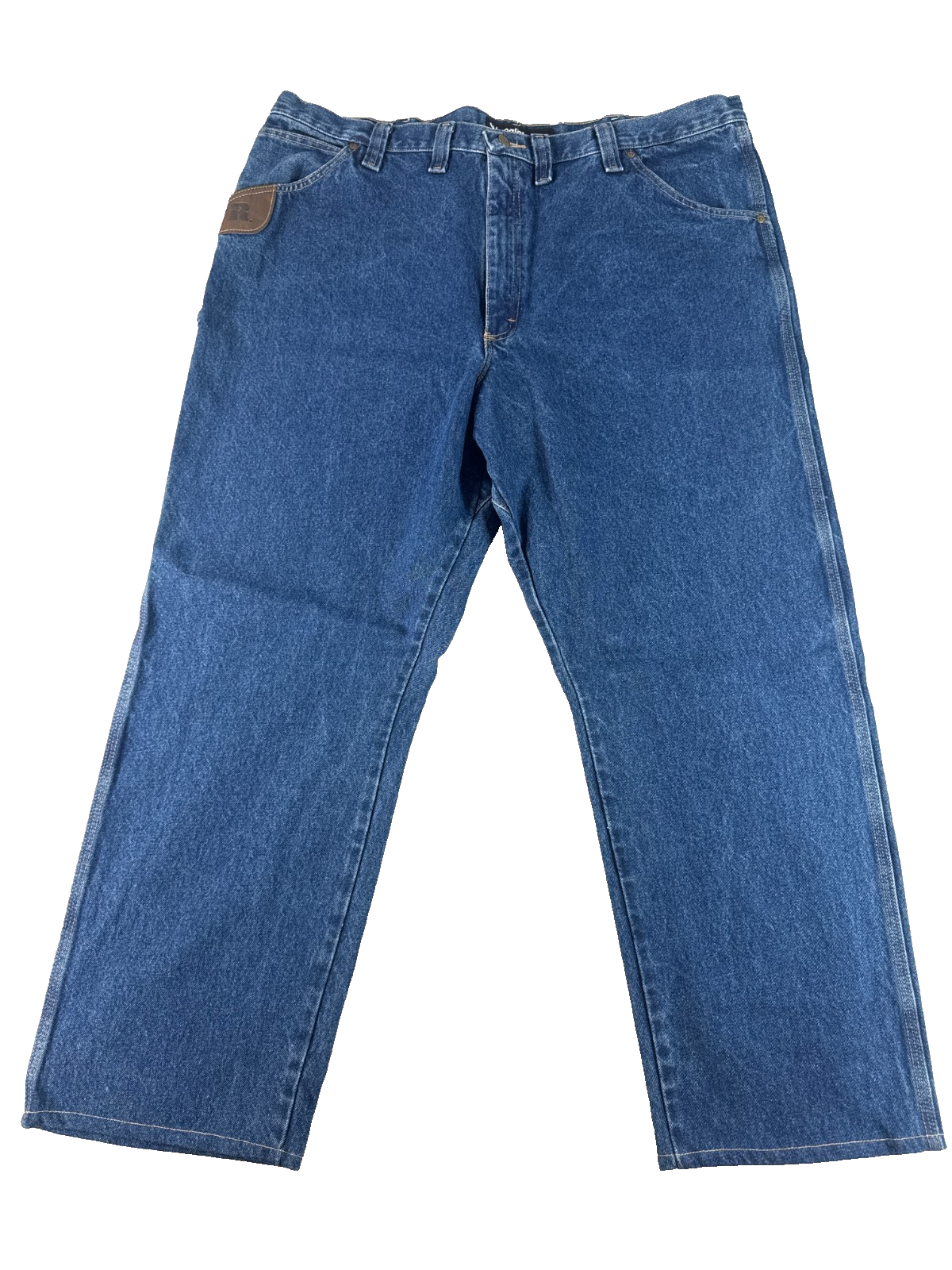 Wrangler Riggs Workwear Jeans Men 44x32 Carpenter Relaxed Fit Blue Denim