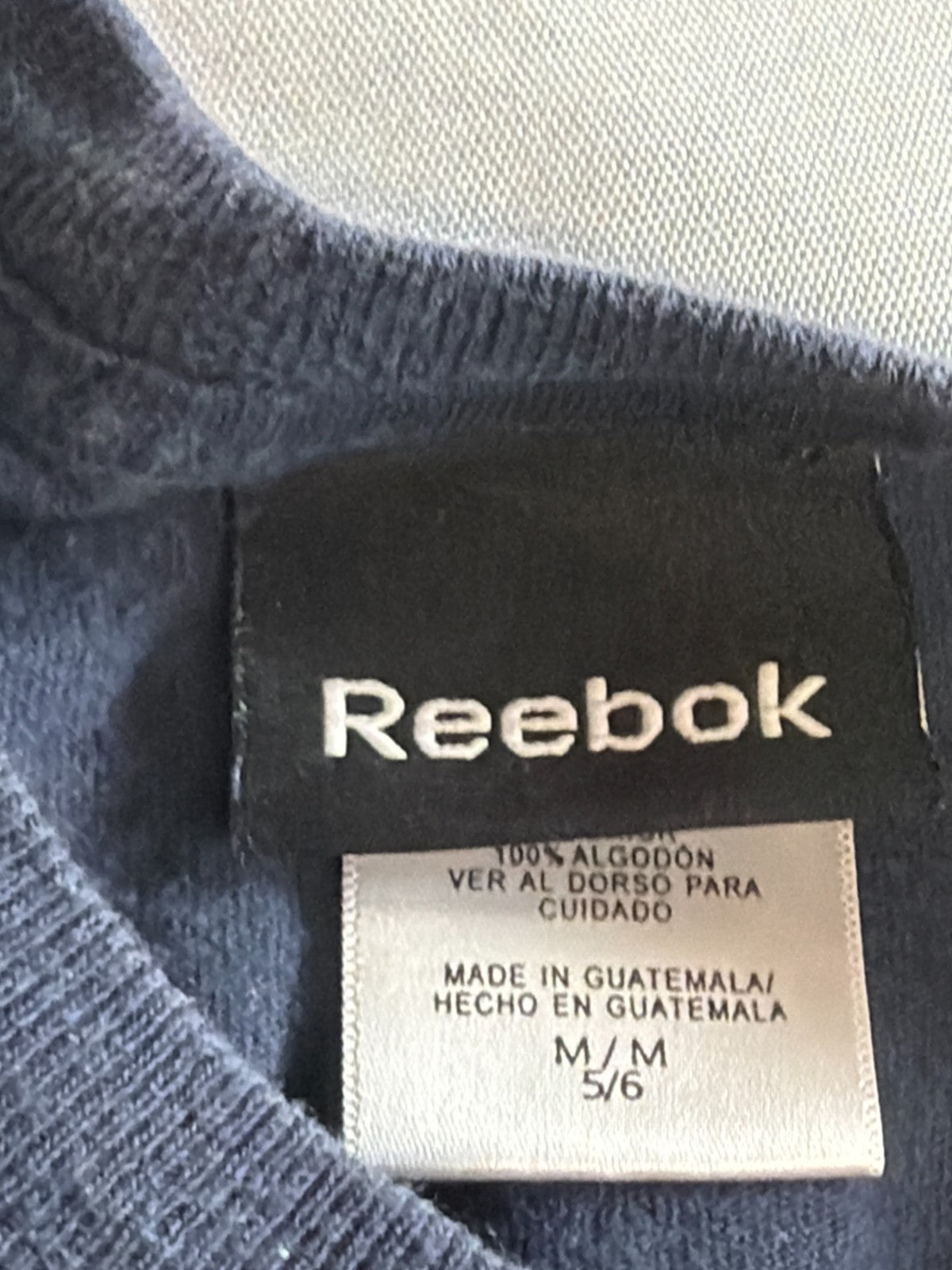 Reebok Chicago Bears Boys M 5/6 Navy Blue Long Sleeve NFL Football Logo T Shirt