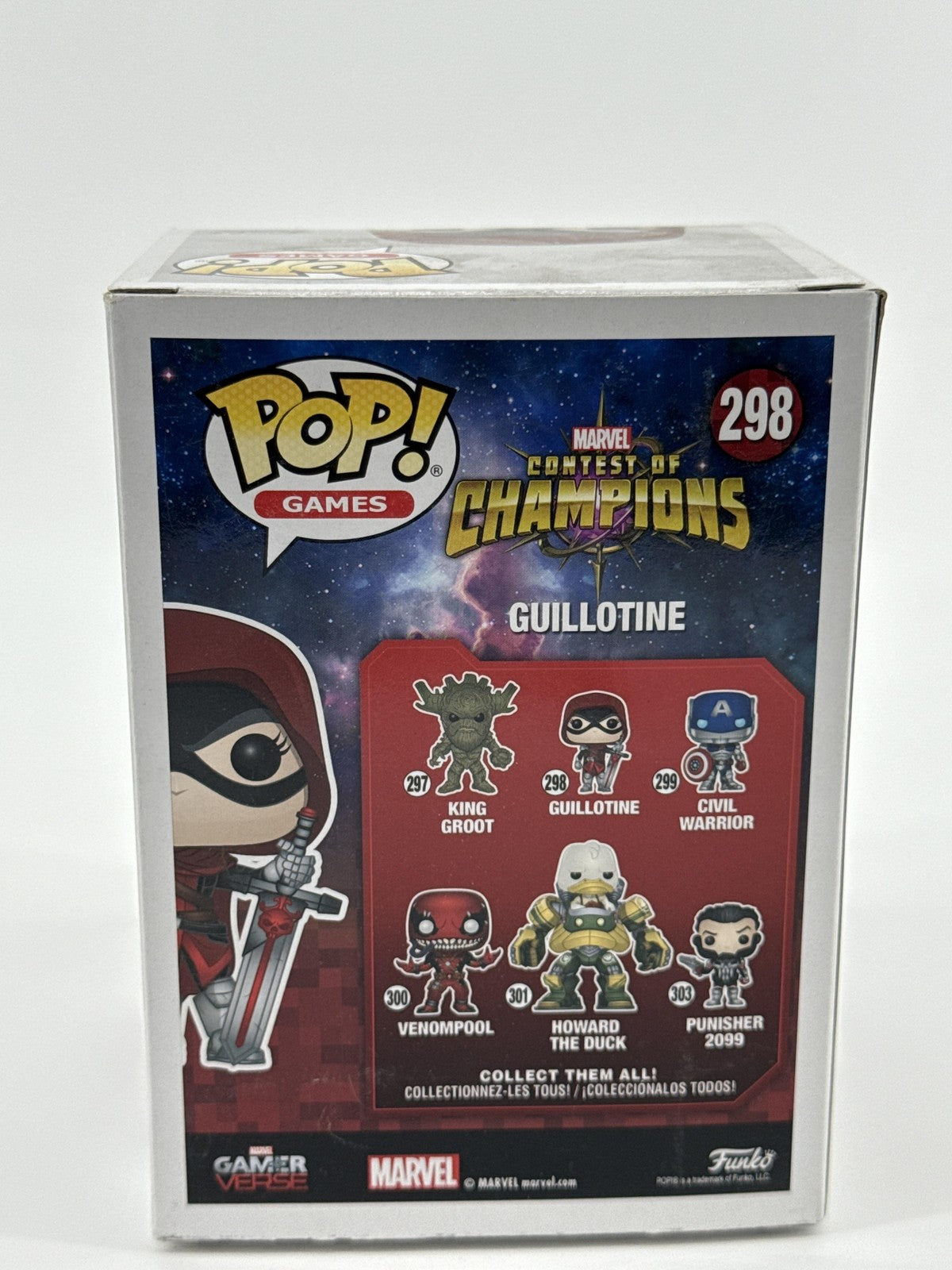 Funko Pop Games Marvel Contest Of Champions Guillotine 298 Figure Red Vinyl Box