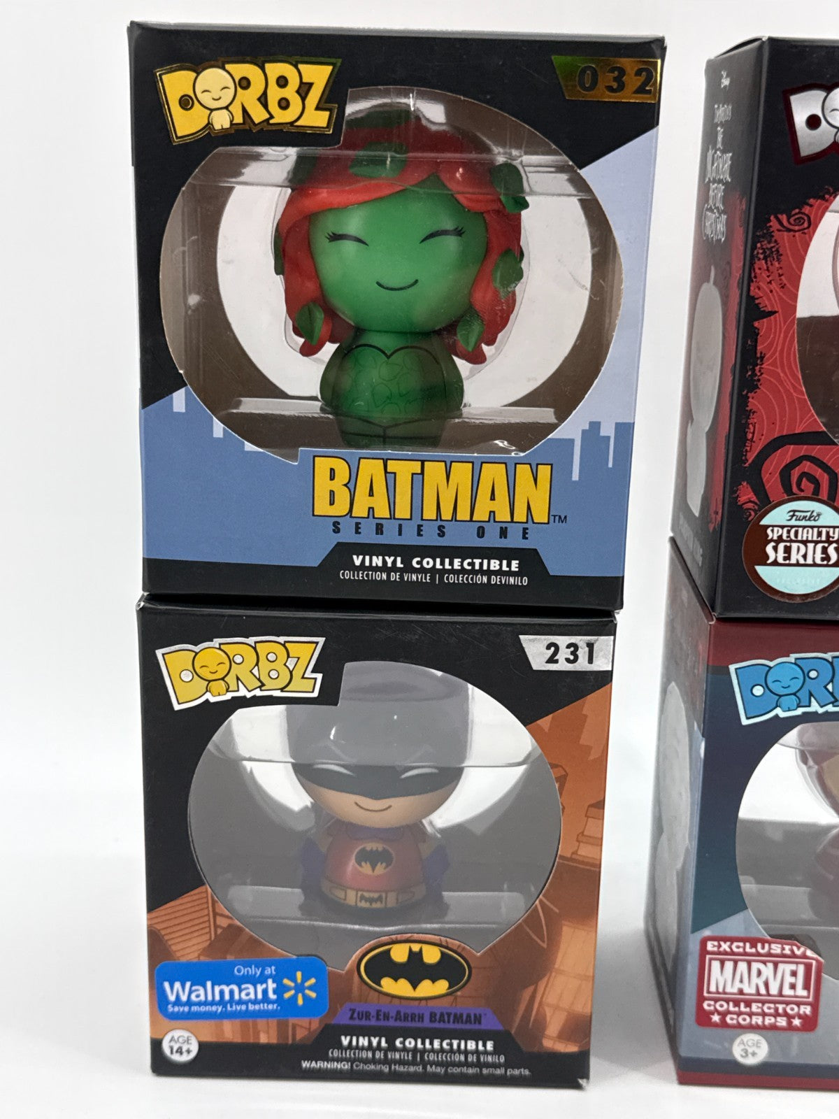 Funko Dorbz Lot Batman Iron Man Pumpkin King Zur En Arrh Poison Ivy Vinyl NWT