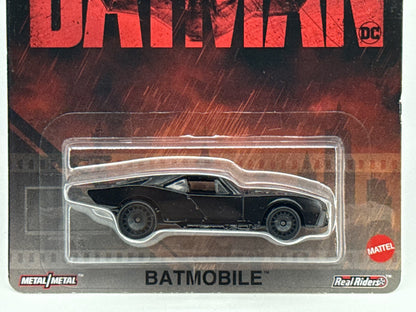 Hot Wheels Premium Batmobile Batman Die Cast Car Black Metal Real Riders DC Toys
