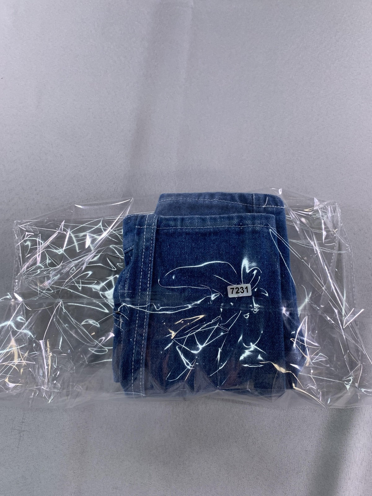 VINTAGE Britania Jeans Boys 4 Blue Denim Straight Leg Contrast Stitch Kids 80s