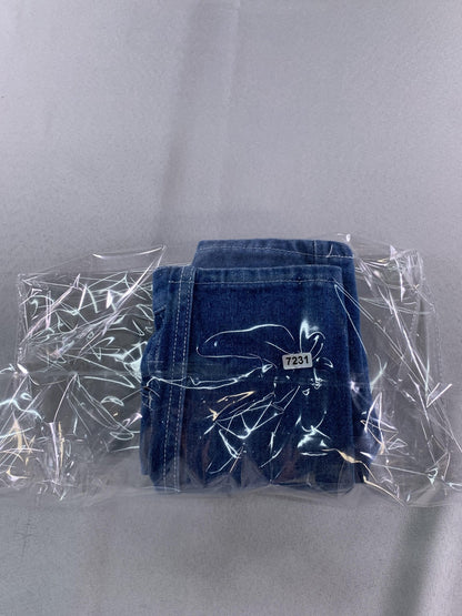 VINTAGE Britania Jeans Boys 4 Blue Denim Straight Leg Contrast Stitch Kids 80s