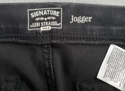Levi Strauss Jogger Pants Mens W30 Black Signature Gold Casual Athletic Stretch
