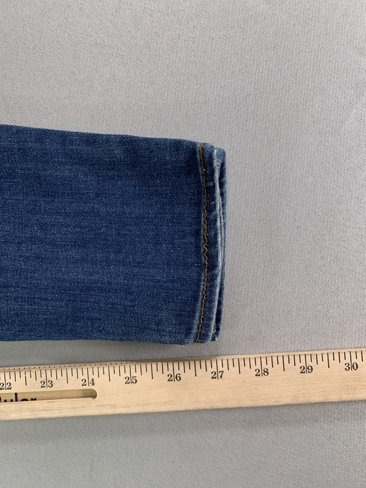 Rock & Republic Jeans Womens 0 Blue Skinny Distressed Stretch Denim Rhinestone