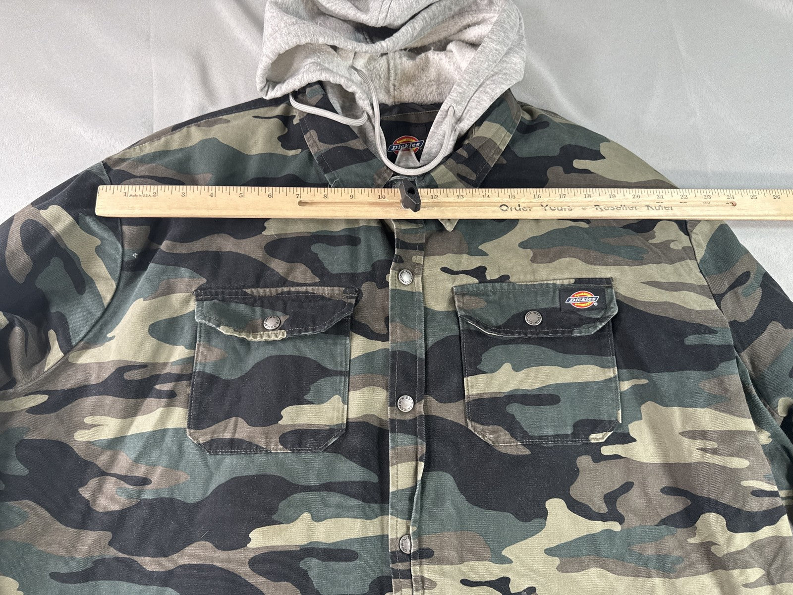 Dickies Camouflage Button Up Shirt 4XL/4XG/4TG Mens 4XL 100% Cotton Long Sleeve