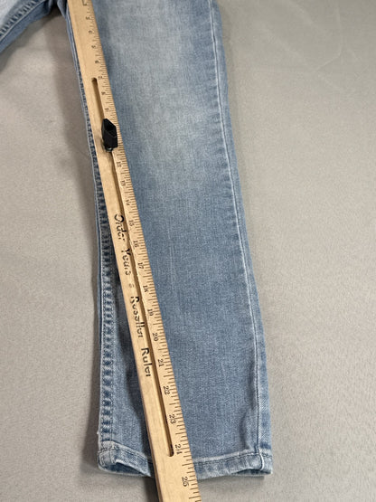Levi's Straight Leg Jeans 12 REG Womens Light Blue Cotton Elastane Mid Rise
