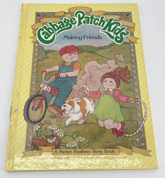 Cabbage Patch Kids Making Friends Book 1984 Parker Bros HC Vintage CPK Unbranded