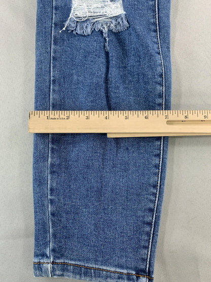 Wax Jean Collection Jeans Womens 9 Medium Distressed Ripped Denim Stretch Pants
