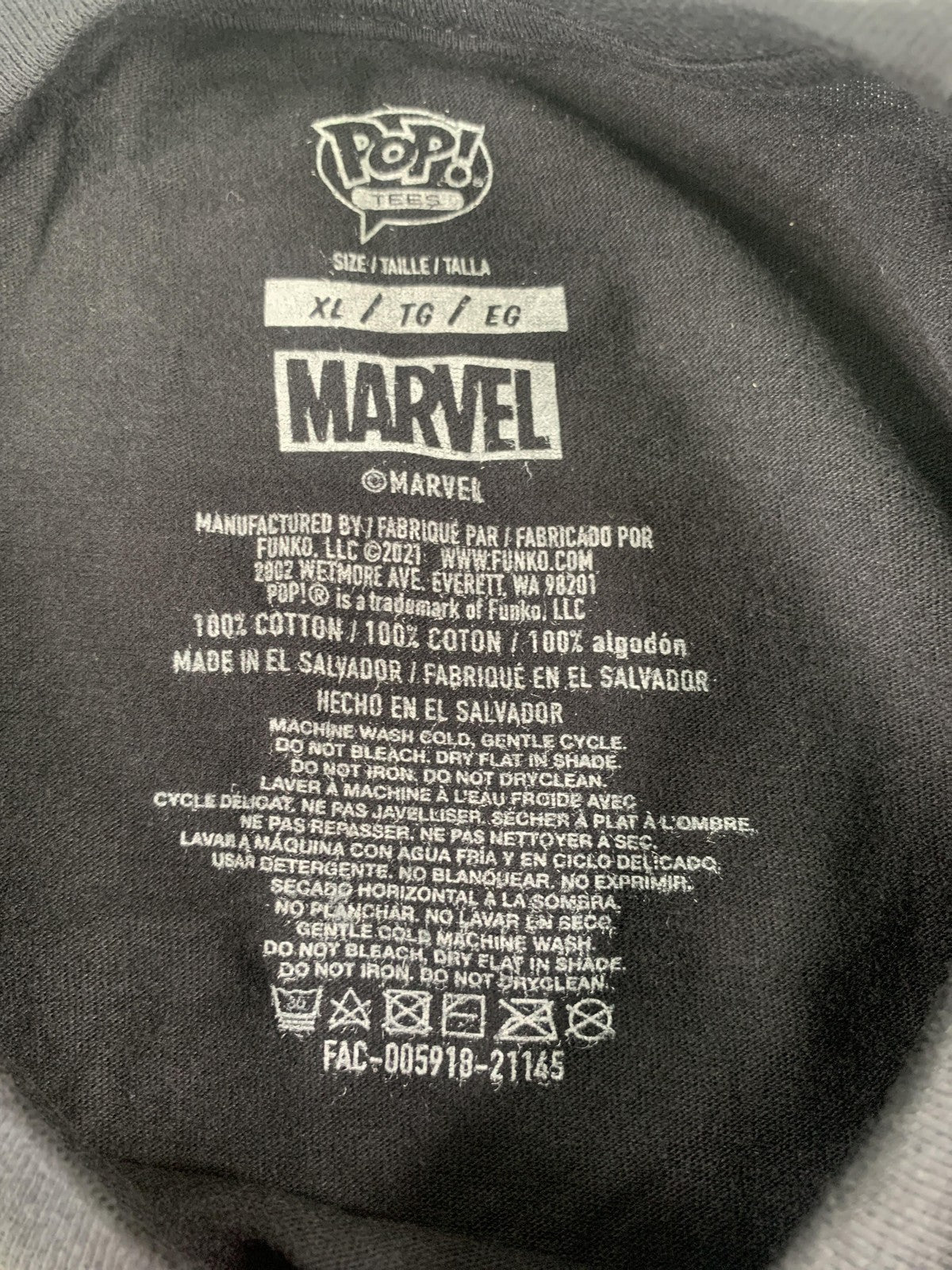 Marvel Venom Shirt Mens XL Black Pop Tees Funko Neon Graphic Tee T-Shirt 2021