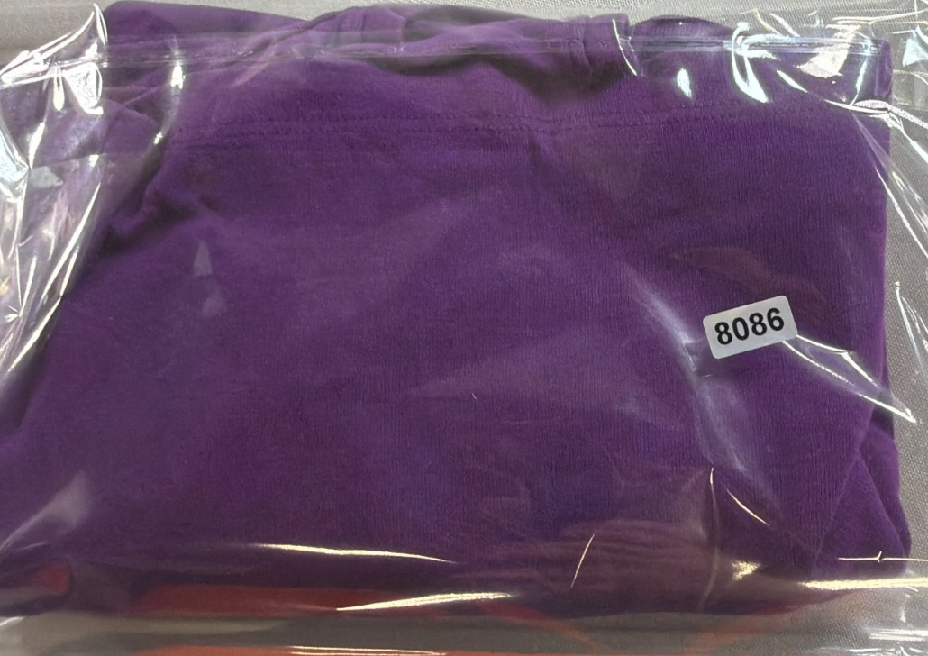 Chicos Purple V Neck Tee Womens Size 1 Medium 3/4 Sleeve Cotton Knit Top