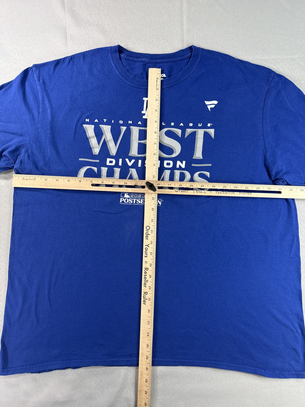 Fanatics Los Angeles Dodgers World Series Champions Tee 2XL Blue Cotton Graphic