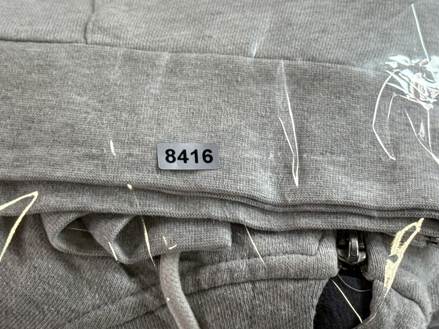 H&M Hoodie S Gray Cotton Blend Long Sleeve Drawstring Hood Regular Fit Slim