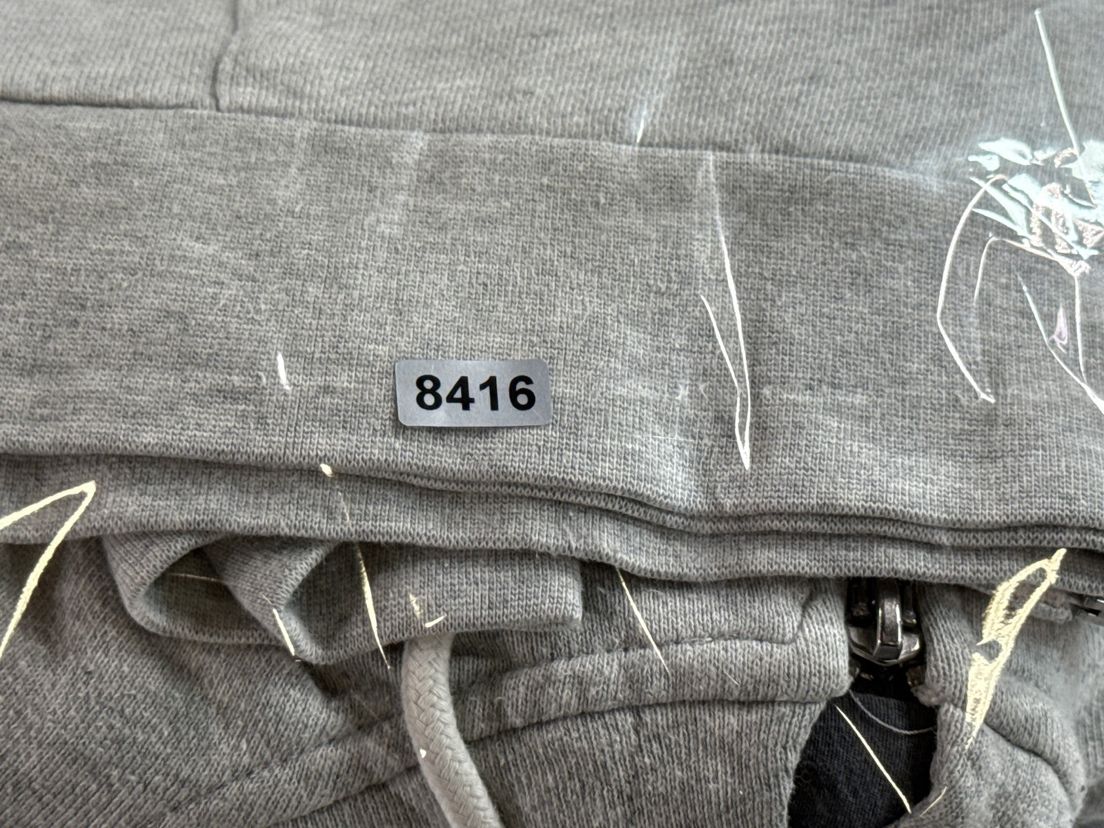 H&M Hoodie S Gray Cotton Blend Long Sleeve Drawstring Hood Regular Fit Slim