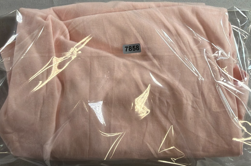 Lands End Shaped Womens XL Pink Blush V-Neck Long Sleeve Cotton Tee Shirt Top
