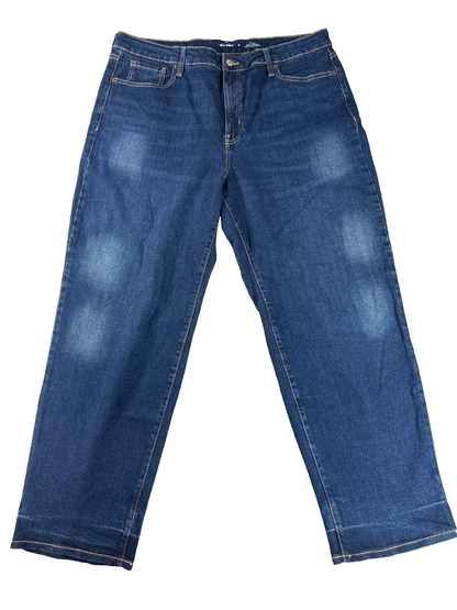 OLD NAVY JEANS 18 Womens OG Loose High Rise Blue Denim Secret Smooth Pocket Pant