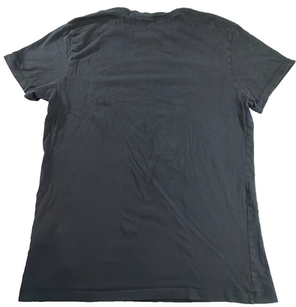 Guess Los Angeles Mens Large Black Gold Triangle Question Mark Graphic Tee Shirt