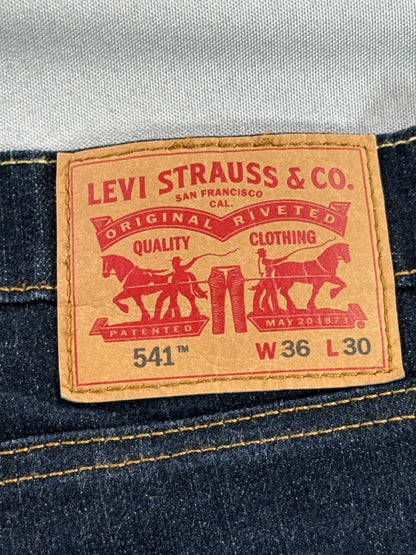 Levi's Straight Fit Jeans W36 L30 Dark Blue Denim Made in Mexico