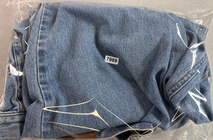 RALPH LAUREN JEANS 16 Womens Crop Capris Light Wash Blue Denim Side Slit Pants