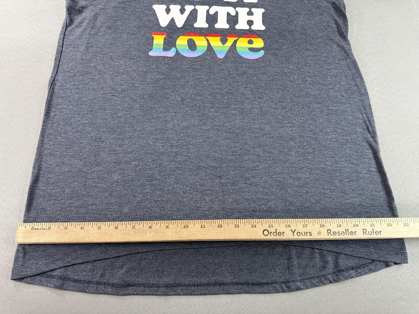 Athletic Do It With Love Works Do It Love Tank 12 Top Womens 12/14 Gray Cotton