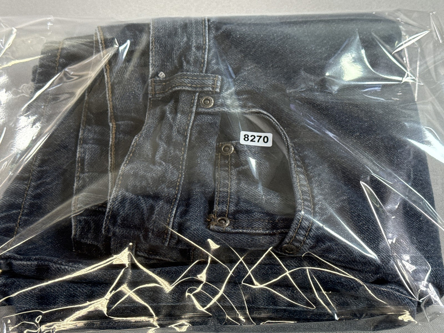 Faded Glory Straight Leg Jeans 16 Blue Distressed Cotton Organic Regular