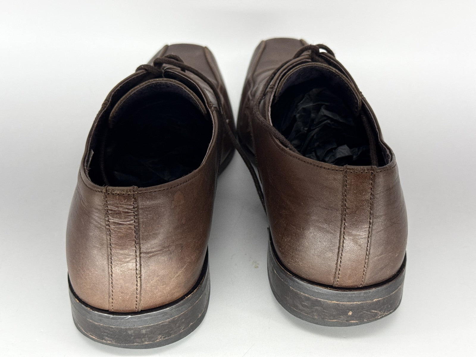 Kurt Geiger Drew Formal Shoes Mens 44 Brown Leather Square Toe Portugal Loafers