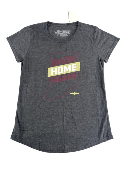 Indianapolis Motor Speedway Shirt Womens Medium Race Day Back Home Again Tee Rac