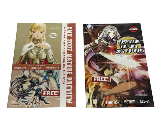 CMX 2007 Manga Preview Comic Lot Dorothea Orfina Variante Samurai Commando Set