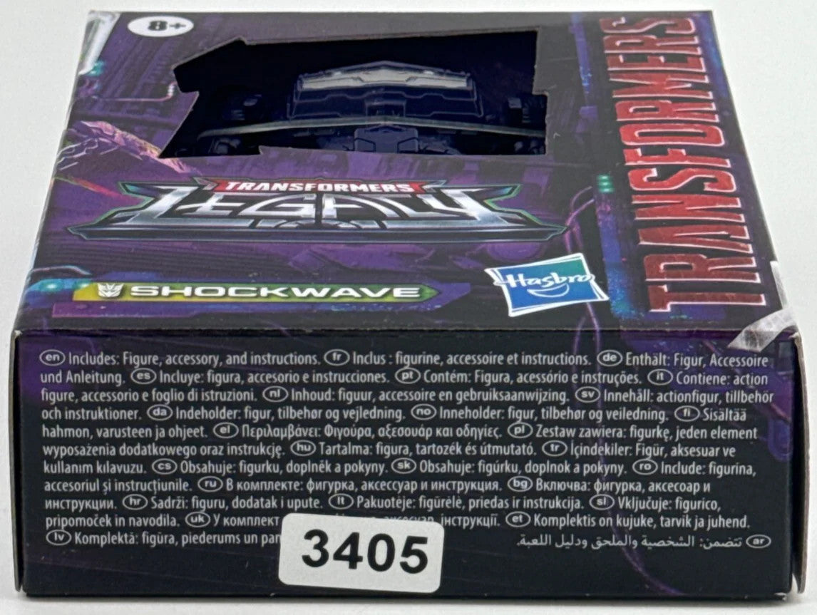 Hasbro Transformers Legacy Shockwave Core Class Generations G1 2022 New 3405