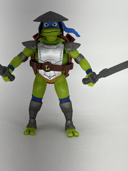 Playmates Leonardo Samurai Action Figure Inch Green Plastic TMNT Sewer Toy