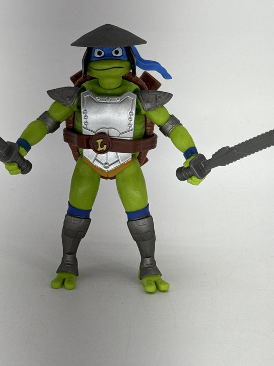 Playmates Leonardo Samurai Action Figure Inch Green Plastic TMNT Sewer Toy