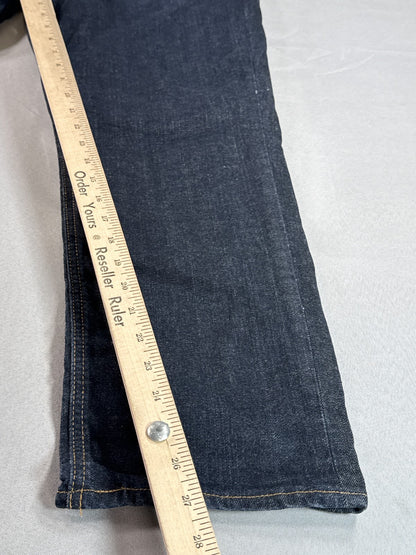 Levi's Straight Fit Jeans W36 L30 Dark Blue Denim Made in Mexico