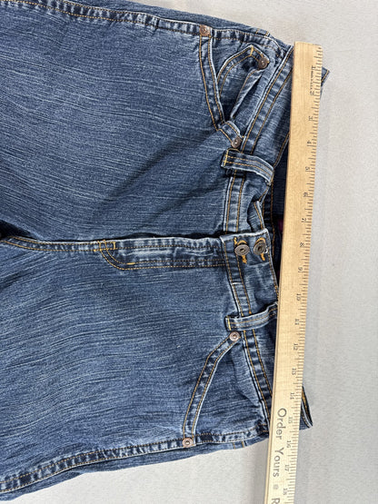Gloria Vanderbilt Amanda Straight Leg Jeans Womens 12 Blue Cotton Blend Mid Slim